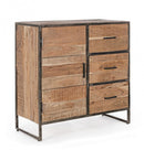 Credenza 1 Anta 90x40x90h cm 3 Cassetti Elmer
