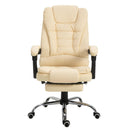 Sedia da Ufficio Presidenziale in Similpelle  Beige