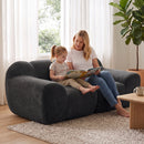 Divano 2 Posti Senza Struttura 174x91x61 cm con Seduta Ampia in Ciniglia Grigio Scuro      