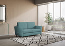 Divano 2 Posti 172x85x85 cm Yasel in Tessuto Petrolio