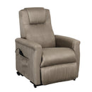 Poltrona Relax Elettrica Kalika con Alzapersona Lift 1 Motore in Microfibra Marrone Chiaro