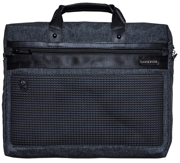 Tasche PC iPad Tablet aus Polyester mit Fächern und Taschen Ravizzoni Job 1 Schwarz sconto