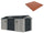 Terrakotta-Kunststoffboden für Gartenbox 476 x 246 x 235 cm