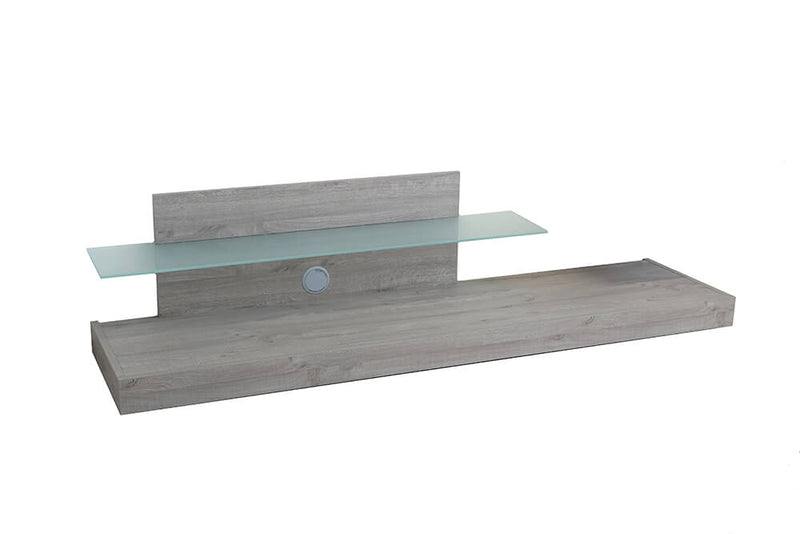 Mobile TV Mensola in Vetro 51x200x51cm TFT  Cube Quercia Grigio