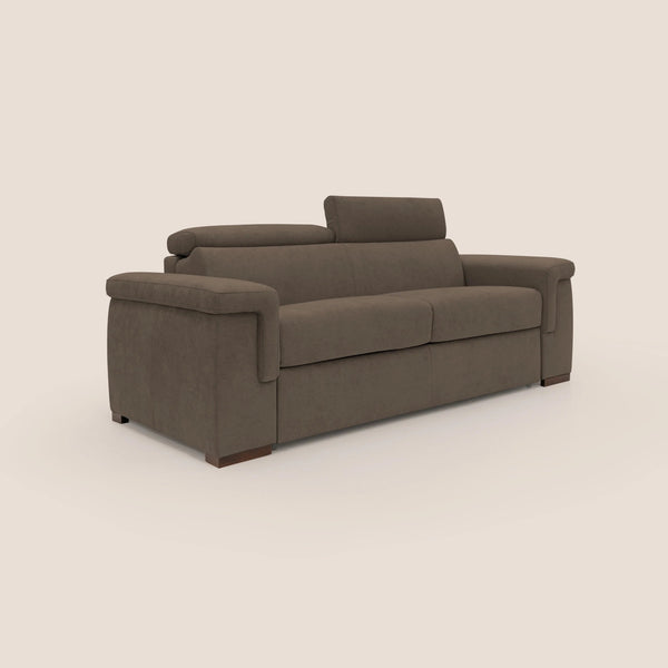 acquista Divano Letto 3 Posti 240x100x95 cm in Tessuto Marrone