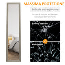 Specchio da Terra 37x157 cm Design Moderno a Figura Intera Cornice in MDF Grigio      