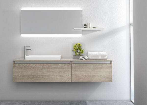 Badezimmer-Hängeschrank 170 cm TFT Ibiza Light Tobacco 2 acquista