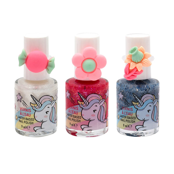 Box 3 Smalti Unicorno per Bambini a Base d’Acqua 9 ml Profumazione Rosa sconto