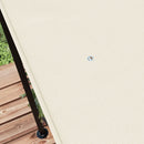 Telo Copertura per Gazebo Pergola 297x297 cm con 16 Fori di Drenaggio in Poliestere Beige   