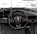 Macchina Elettrica per Bambini 12V con Licenza Lamborghini Sian FKP 37 Nera Metallizata