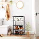 Scarpiera 5 Ripiani 80x30x48H cm in Plastica Nera