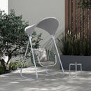 Dondolo da Giardino 1 Posto 116x164x48 cm con Tettuccio Parasole Noli Grigio