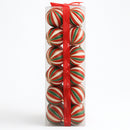 Box 24 Palline di Natale per Albero Sfere Natalizie Bianco Rosso e Verde da 6 cm