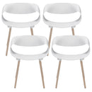 Set 4 Sedie 62x54x74 cm in Polipropilene Diletta Bianco