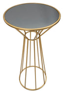 Tavolino Simple New 50x100x50 cm in Ferro e MDF Oro