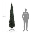 Albero di Natale Artificiale 225 cm 538 Rami Slim Salvaspazio Verde