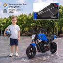 Moto da Cross Elettrica per Bambini 6-12 Anni 24 V 120x58x71,5 cm con Motore 180 W e Pneumatici in Gomma 30 cm Blu      
