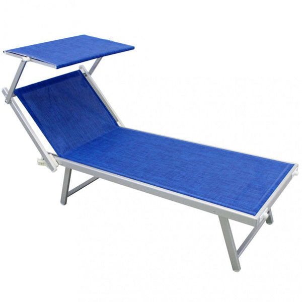 Bari Garden Sonnenliege 181 x 61 x 38 h cm aus blauem Aluminium prezzo