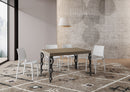 Tavolo Allungabile 120/380x90 cm Karamay Tortora Gambe Antracite      