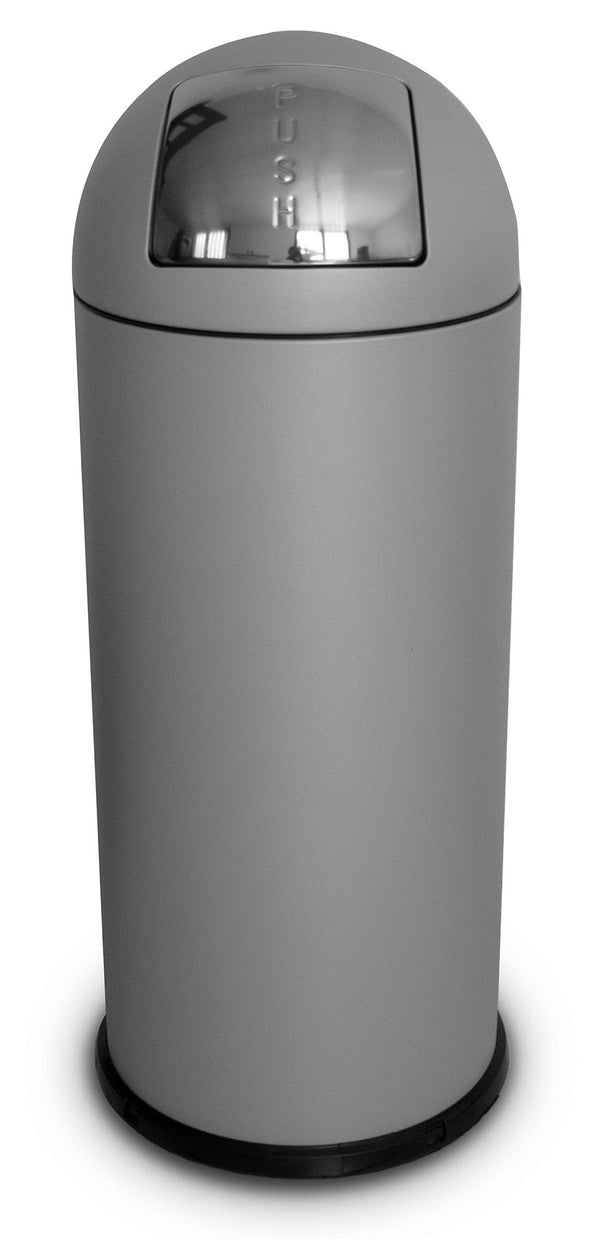 sconto Pattumiera Per Raccolta Rifiuti Ø35xh92 cm da Interno In Acciaio Verniciato Grigio