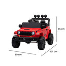 Macchina Elettrica per Bambini 101x59x65 cm Licenza Jeep Rubicon Small Rosso