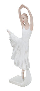 Ballerina Dicy 14x4,5x24 cm in Resina Bianco