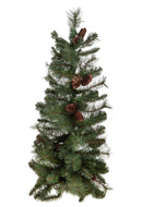 Mini Albero di Natale Artificiale Abete da Parete H90 cm con Pigne 78 Tips Verde