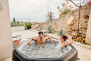 Vasca Idromassaggio da Esterno Gonfiabile Riscaldata 5/6 Posti 185x185x70 cm NetSpa Python Nera