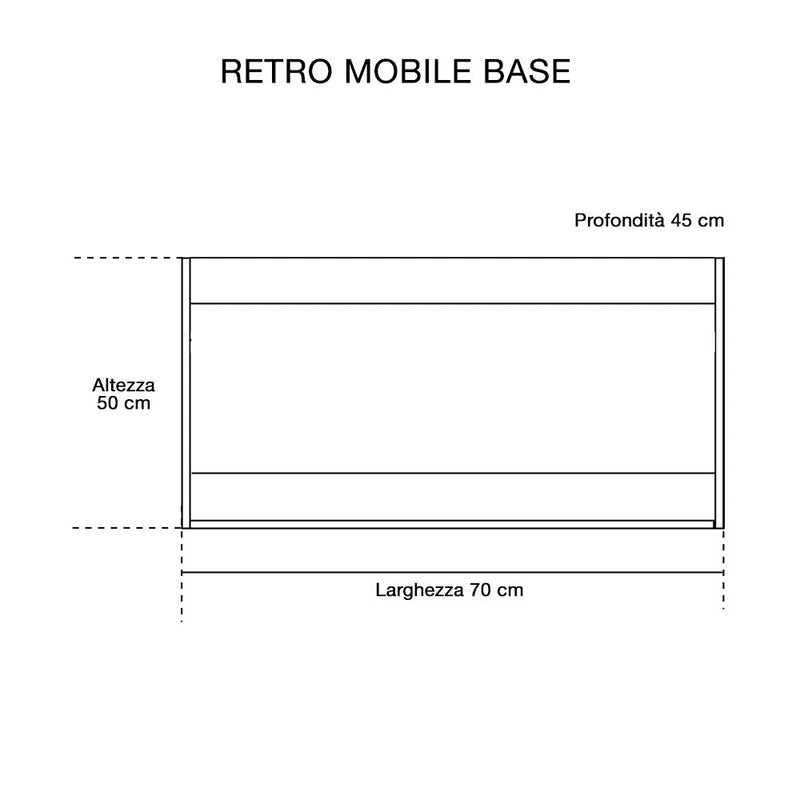 Mobile da Bagno Sospeso con Colonna Mazzoni Maiorca Plus Noce Scuro Frassinato