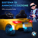 Macchina Elettrica per Bambini 108x69,5x51 cm Licenza BMW M4 con Telecomando Clacson e Fari Giallo      