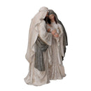 Natività resina grigio e bianco cm 21x11,5xh30,4