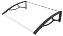 Pensilina Tettoia 80x120 cm in Policarbonato Pieno 3mm Trasparente 