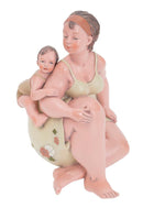 Donnina Positano con Figlio 12,9x10,9x16,2 cm in Resina