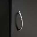 Scrivania da Ufficio Porta PC 120x60x74 cm con Mensole Ripiano Tastiera  Nera
