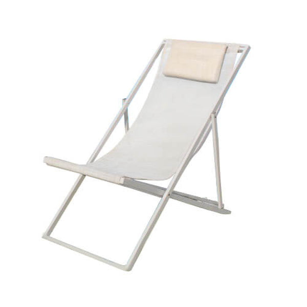 online Liegestuhl Havana 97x52x76 h cm aus Tortora-Stahl
