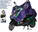 Mantellina impermeabile unisex per scooter moto catarifrangente universale Blu