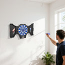 Bersaglio Elettronico con 6 Freccette e Monitor LCD per 31 Giochi 83x45x4 cm Nero e Blu      