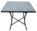Tavolo da Giardino Quadrato in Ferro Top Mosaico Soriani Amalfi