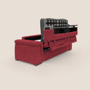 Divano Letto 3 Posti 240x100x95 cm in Tessuto Rosso