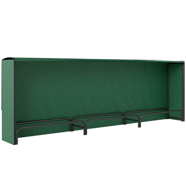 acquista Portalegna Regolabile 300x36x99 cm con Telo Impermeabile in PE e Metallo Nero e Verde Scuro
