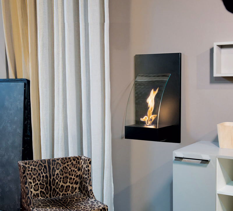 Camino a Bioetanolo da Parete 60x40 cm Karlsen Soave Nero