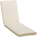Cuscino per Lettino Prendisole da Giardino 188x53x8 cm in Poliestere Bianco Crema