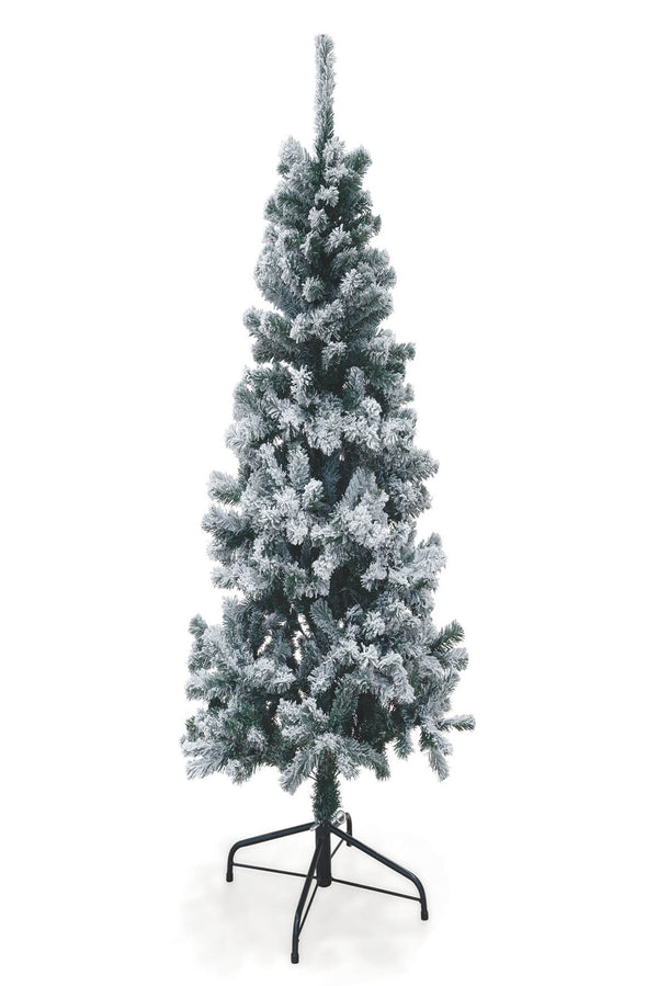 acquista Schmaler schneebedeckter künstlicher Weihnachtsbaum 180 cm 436 Tabby Branches Sestriere Green