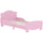 Struttura Letto Singolo per Bambini Orso 143,5x80x55 cm con Sponde Laterali in Legno Rosa
