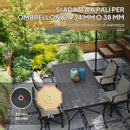 Base per Ombrellone Ø55x30 cm Riempibile con Acqua o Sabbia in HDPE Nero   