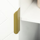 Mobiletto Bagno 60x30x120 cm in MDF e Acciaio Bianco