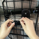 Griglia Divisoria Universale Regolabile e Pieghevole per Trasporto Cani in Auto 93-150x42cm Nero 