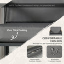 Set Tavolino e 2 Sedie da Giardino  in Acciaio e Rattan Grigio