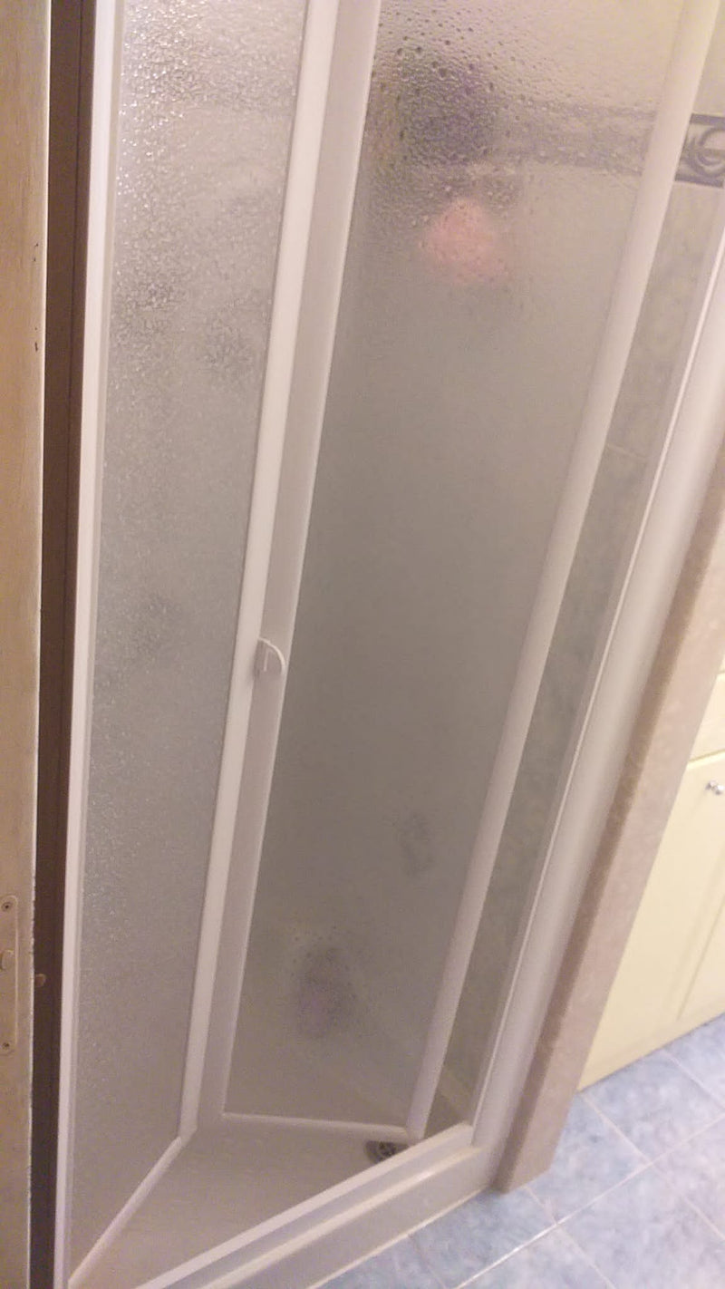 Duschtür 1 Schiebe-Falttür aus Acryl H185 cm Dorini Weiß Verschiedene Größen