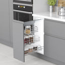 Carrello Estraibile per Moduli Inferiori Cucina da 300 a 480 mm in Acciaio Emuca Brillo Cromato